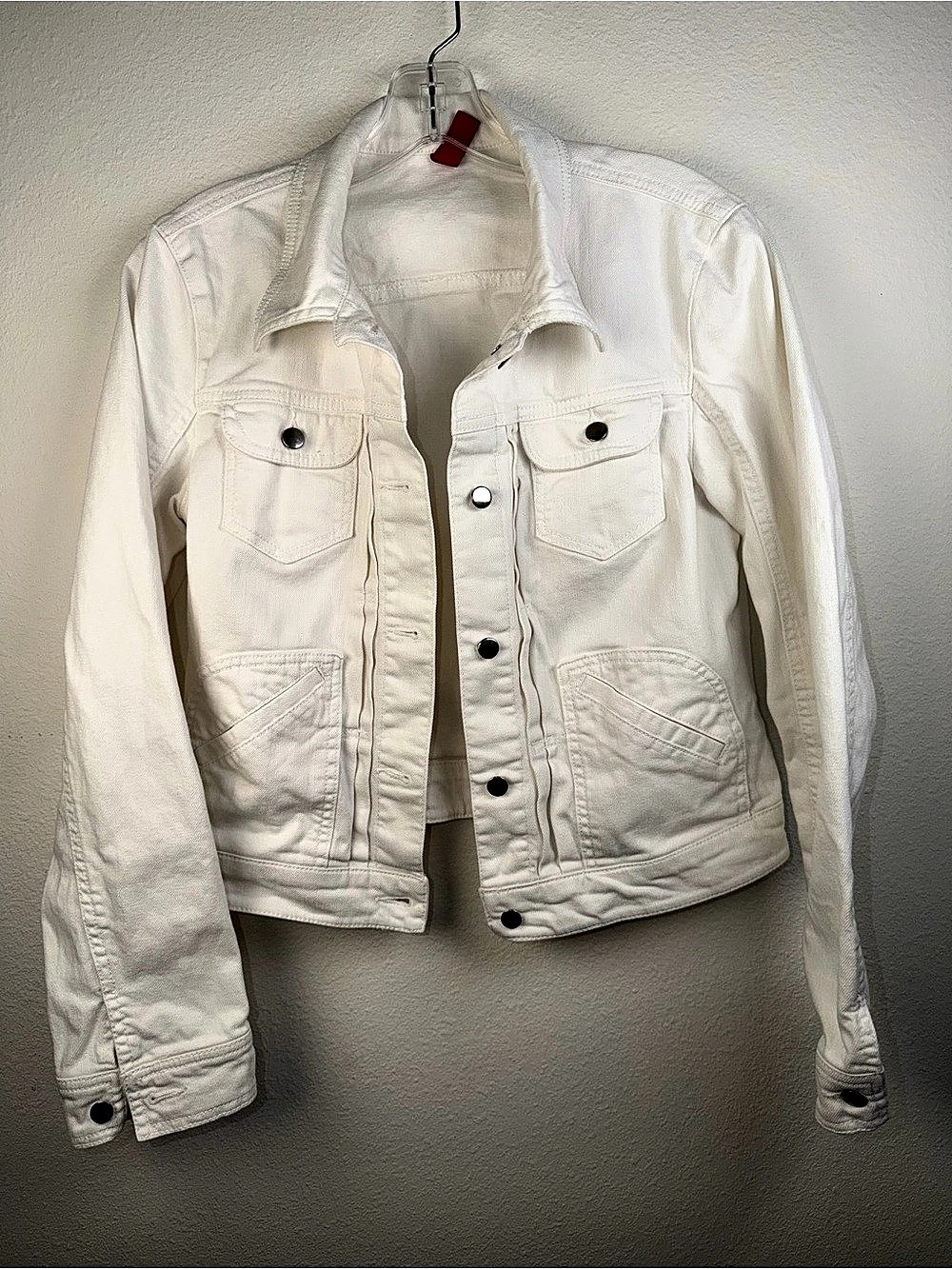 Vero Moda White Denim Jacket Size Medium